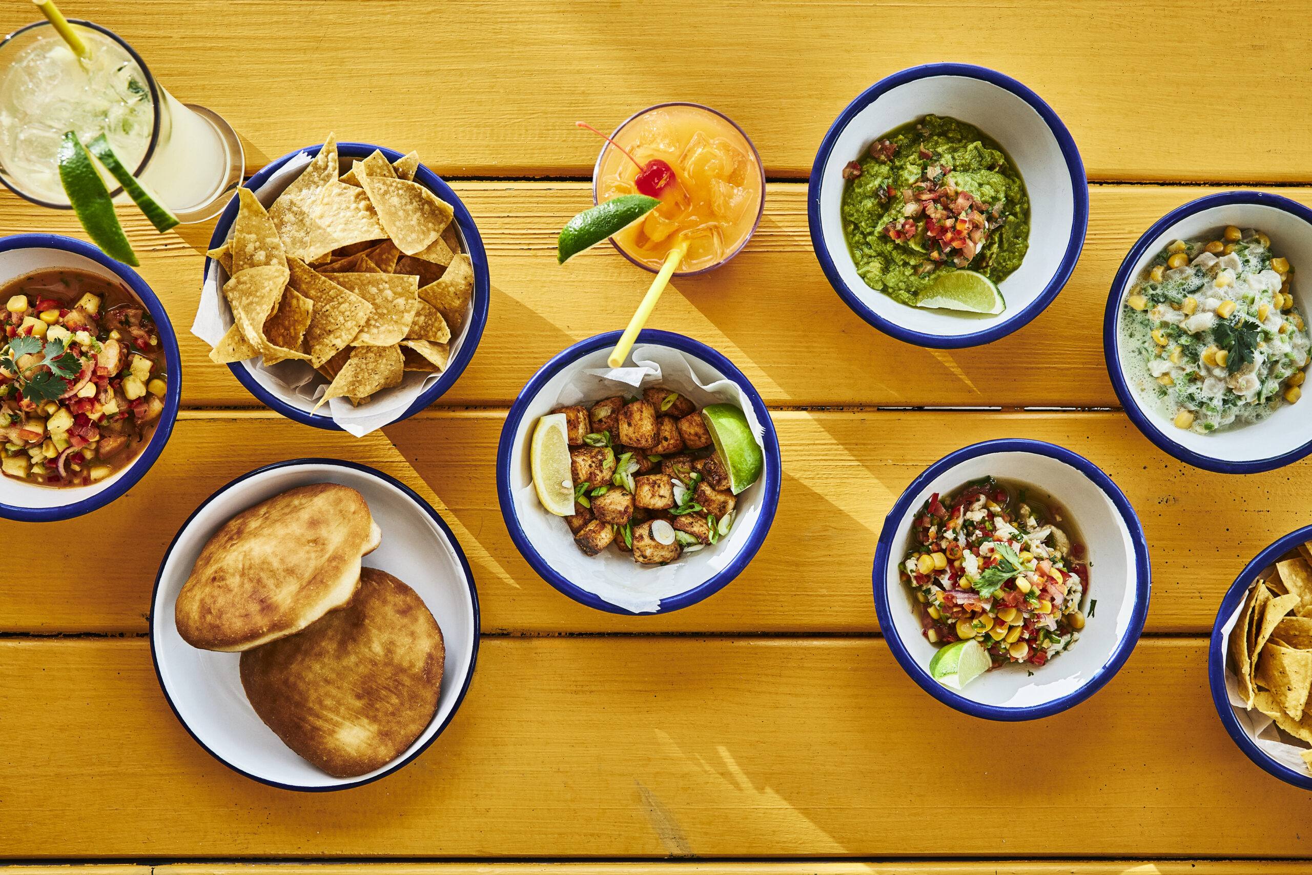 Dishes on a table